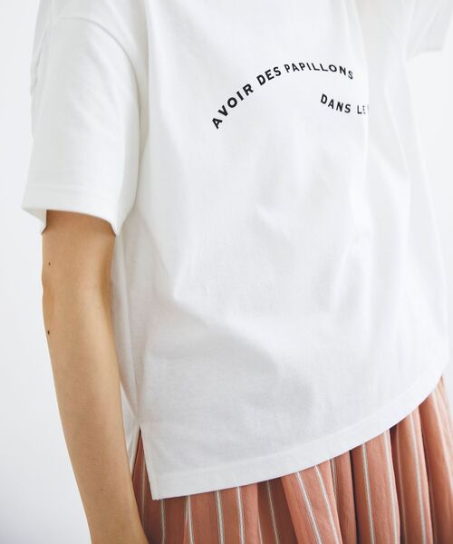 le.coeur blanc(ルクールブラン)の「ウエーブフロッキーロゴTシャツ(Tシャツ/カットソー・レディース・オフホワイト/ネイビー・38)」の16枚目の写真