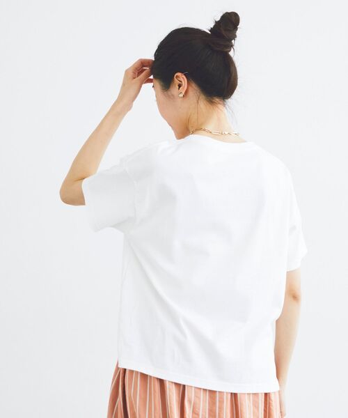 le.coeur blanc(ルクールブラン)の「ウエーブフロッキーロゴTシャツ(Tシャツ/カットソー・レディース・オフホワイト/ネイビー・38)」の18枚目の写真