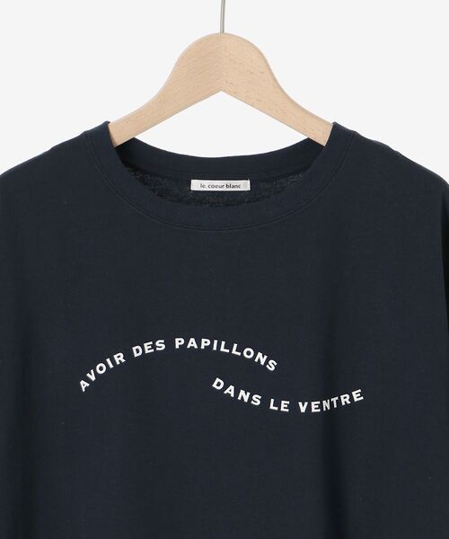 le.coeur blanc(ルクールブラン)の「ウエーブフロッキーロゴTシャツ(Tシャツ/カットソー・レディース・オフホワイト/ネイビー・38)」の13枚目の写真