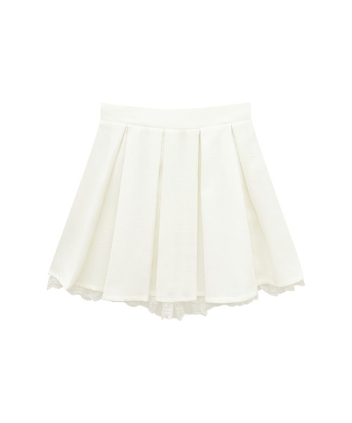 【セール】裾レースツイードプリーツスカート(スカート)|Honey Cinnamon(ハニーシナモン) 【セール】裾レースツイードプリーツスカート(スカート)|Honey Cinnamon(ハニーシナモン)