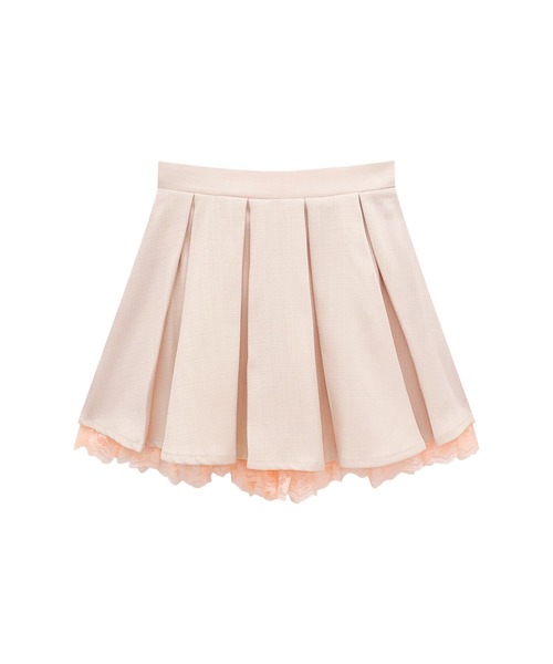 【セール】裾レースツイードプリーツスカート(スカート)|Honey Cinnamon(ハニーシナモン) 【セール】裾レースツイードプリーツスカート(スカート)|Honey Cinnamon(ハニーシナモン)