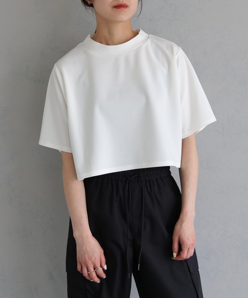 【SALE】&g'aime アンジェム　カーブレース切替Tシャツ　980-66107 &g'aime（アンジェム）の「【&g'aime】バックカーブTシャツ（T