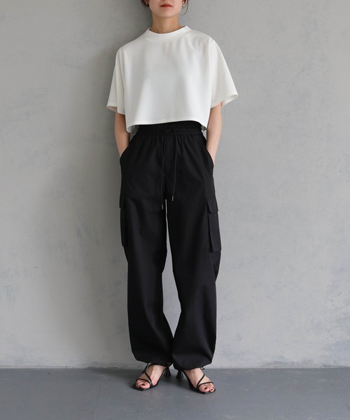 &g'aime(アンジェム)の「【&g’aime】バックカーブTシャツ(Tシャツ/カットソー・レディース・ブラック/ホワイト・FREE)」の8枚目の写真