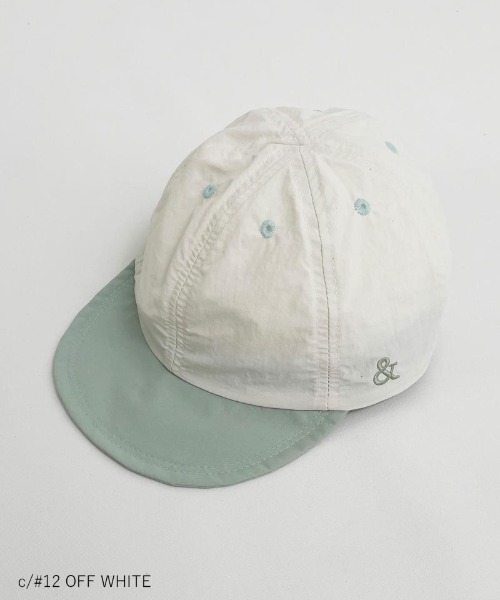 ARCH & LINE(アーチアンドライン)の「《環境配慮素材》UVCUT NYLON CRAZY CAP 紫外線カット 撥水 接触冷感(キャップ・キッズ・オレンジ/ネイビー/グリーン/ブルー/ブラック/オフホワイト・60/54/57)」の2枚目の写真