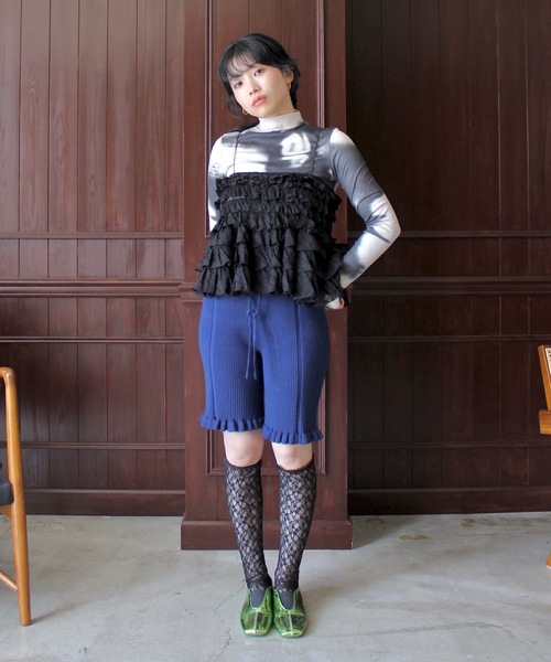 SANSeLF（サンセルフ）の「Se ボリュームフリルリブハーフパンツ