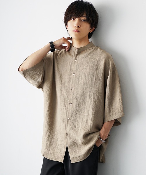 楽天市場】日本製 綿麻 シャツ リネン 麻 yシャツ メンズ 半袖
