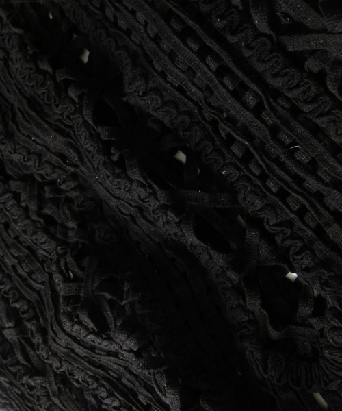 &. NOSTALGIA(アンドドットノスタルジア)の「【ZOZO限定】フリンジヘムテープヤーントップス(ベスト・レディース・ブラック/ベージュ・M)」の22枚目の写真