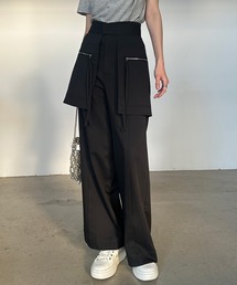 solleim（ソルレム）の「[全骨格美脚見え]スカートレイヤードスラックス（スラックス）」