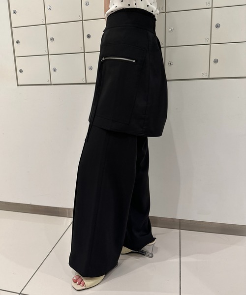 solleim（ソルレム）の「[全骨格美脚見え]スカートレイヤードスラックス（その他パンツ・レディース・ベージュ/ブラック/グレー・M/S）」の13枚目の写真
