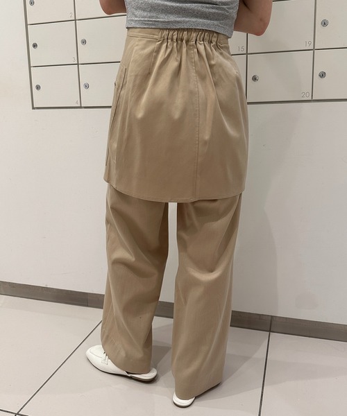 solleim（ソルレム）の「[全骨格美脚見え]スカートレイヤードスラックス（その他パンツ・レディース・ベージュ/ブラック/グレー・M/S）」の21枚目の写真