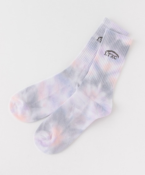 LOVETOXIC(ラブトキシック)の「【LTXC】タイダイクルーソックス(ソックス/靴下・キッズ・サックスブルー/ピンク/ライトグリーン・FREE)」の3枚目の写真