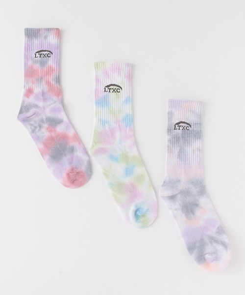 LOVETOXIC(ラブトキシック)の「【LTXC】タイダイクルーソックス(ソックス/靴下・キッズ・サックスブルー/ピンク/ライトグリーン・FREE)」の4枚目の写真