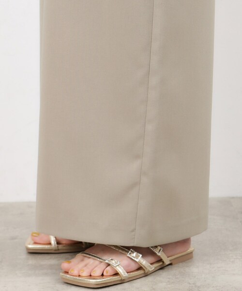 OPAQUE.CLIP（オペークドットクリップ）の「◆リネンライクVネックオールインワン【ストレッチ/イージーケア/洗濯機洗い可】（サロペット/オーバーオール・レディース・グレー/ブラック・36/38/40）」の3枚目の写真