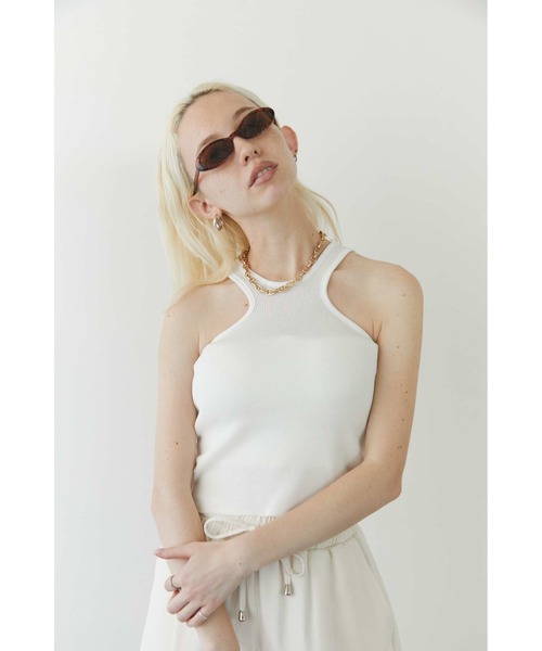 Solace(ソレイス)の「フロントデザイン2wayタンクトップ(タンクトップ・レディース・ブラック/ホワイト×ブラック/ブラック×ホワイト/ピンク/ホワイト・FREE)」の9枚目の写真