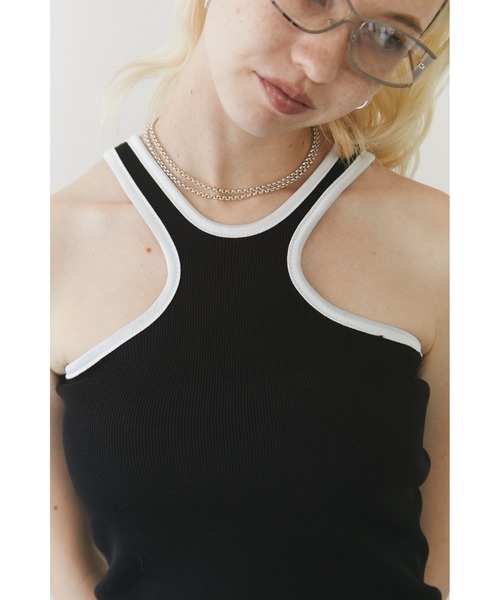 Solace(ソレイス)の「フロントデザイン2wayタンクトップ(タンクトップ・レディース・ブラック/ホワイト×ブラック/ブラック×ホワイト/ピンク/ホワイト・FREE)」の15枚目の写真