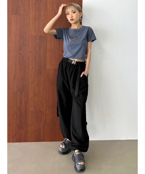 EMODA(エモダ)の「ナイロンベルトタックパンツ(その他パンツ・レディース・ブラック/ベージュ/ホワイト・FREE)」の12枚目の写真