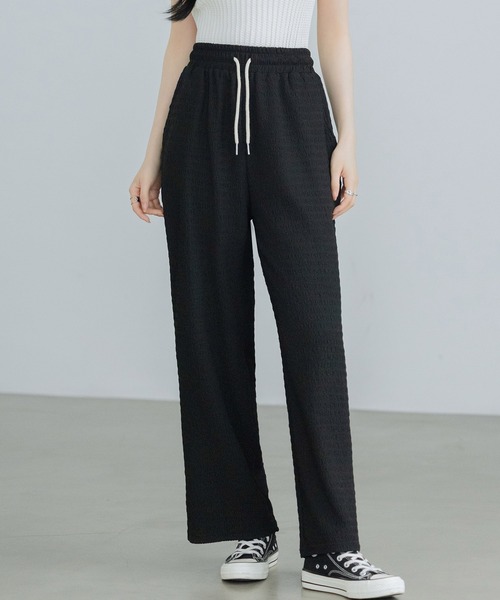 SAISON DE PAPILLON（セゾンドパピヨン）の「ウエストゴム体型カバーワイドパンツ（その他パンツ・レディース・グリーン/グレー/ブラック/アイボリー・フリー）」の14枚目の写真