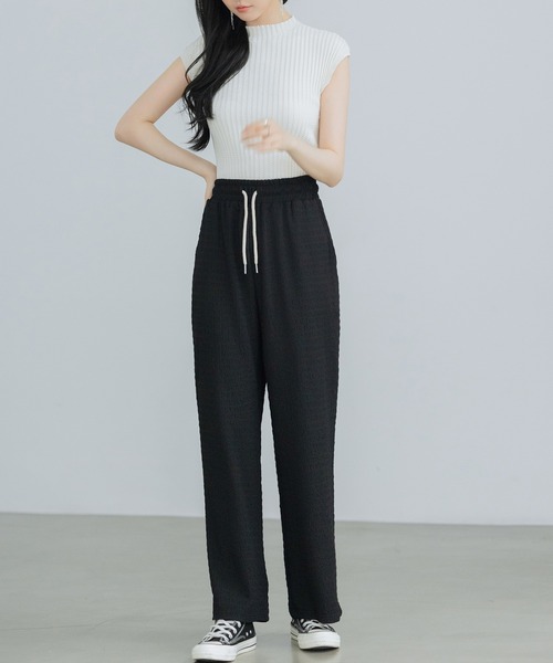 SAISON DE PAPILLON（セゾンドパピヨン）の「ウエストゴム体型カバーワイドパンツ（その他パンツ・レディース・グリーン/グレー/ブラック/アイボリー・フリー）」の18枚目の写真