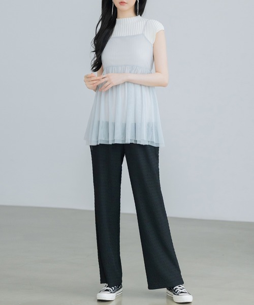 SAISON DE PAPILLON（セゾンドパピヨン）の「ウエストゴム体型カバーワイドパンツ（その他パンツ・レディース・グリーン/グレー/ブラック/アイボリー・フリー）」の19枚目の写真