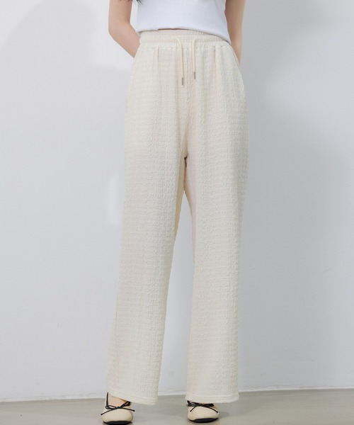 SAISON DE PAPILLON（セゾンドパピヨン）の「ウエストゴム体型カバーワイドパンツ（その他パンツ・レディース・グリーン/グレー/ブラック/アイボリー・フリー）」の5枚目の写真