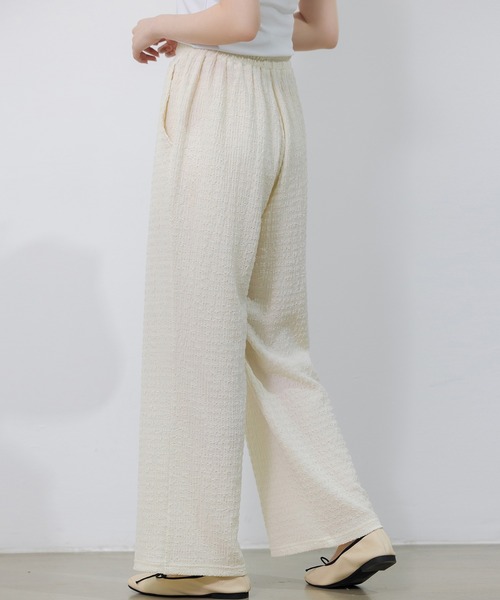 SAISON DE PAPILLON（セゾンドパピヨン）の「ウエストゴム体型カバーワイドパンツ（その他パンツ・レディース・グリーン/グレー/ブラック/アイボリー・フリー）」の8枚目の写真