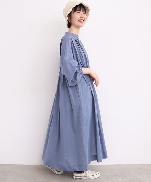 l'atelier du savon(アトリエドサボン)の「●ふとほそタック ワンピース(シャツワンピース・レディース・サックスブルー/ブラック/レッド・FREE)」の20枚目の写真
