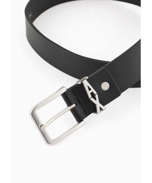 ARMANI EXCHANGE(アルマーニエクスチェンジ)の「【A|X アルマーニ エクスチェンジ】AXロゴ ベルト(ベルト・メンズ・ブラック・FREE)」の3枚目の写真