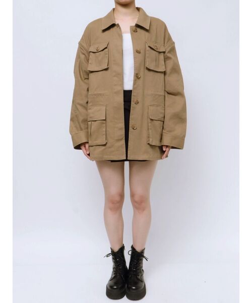 EMODA（エモダ）の「アウトポケット2WAYシャツジャケット（その他アウター・レディース・ベージュ/ブラック/アイボリー・FREE）」の16枚目の写真