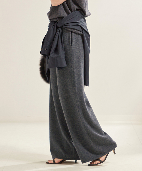 セール】Wide Straight ニット パンツ（その他パンツ）｜Plage