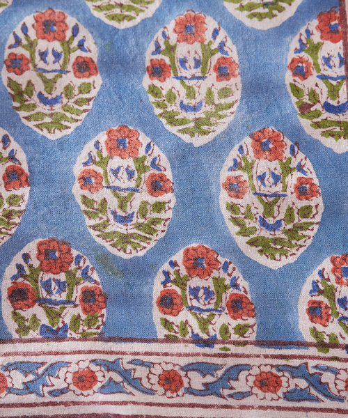 collex(コレックス)の「ブロックプリント バンダナ 52×52㎝(バンダナ/スカーフ・レディース・イエロー/ブルー/サーモンピンク・フリー)」の12枚目の写真