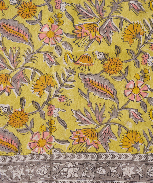 collex(コレックス)の「ブロックプリント バンダナ 52×52㎝(バンダナ/スカーフ・レディース・イエロー/ブルー/サーモンピンク・フリー)」の13枚目の写真