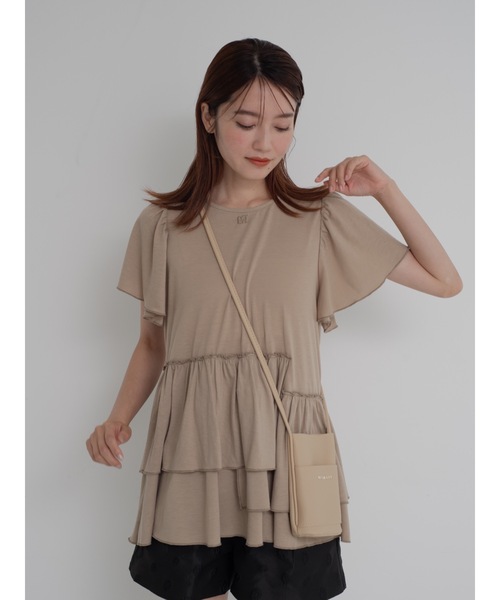 JUMELLE（ジュメロ）の「【スマホショルダー】shoulder mini bag（ショルダーバッグ・レディース・ホワイト/シルバー/レッド/ベージュ・FREE）」の5枚目の写真