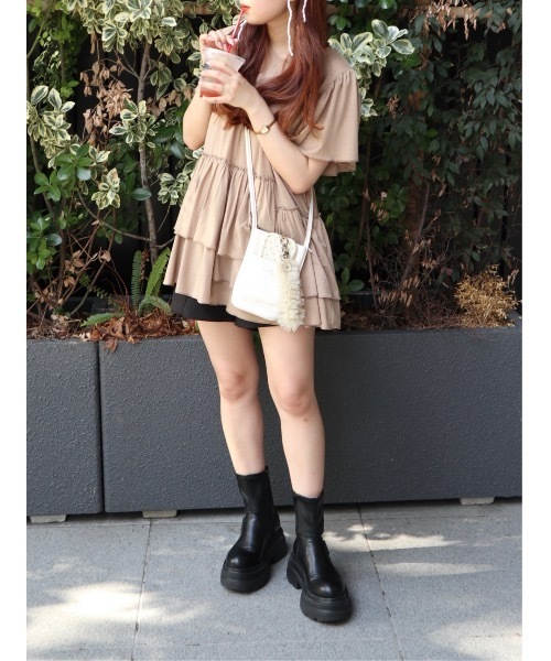 JUMELLE（ジュメロ）の「【スマホショルダー】shoulder mini bag（ショルダーバッグ・レディース・ホワイト/シルバー/レッド/ベージュ・FREE）」の20枚目の写真