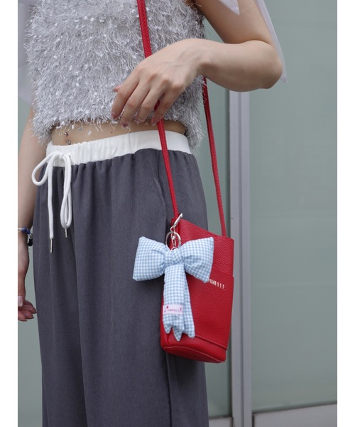 JUMELLE（ジュメロ）の「【スマホショルダー】shoulder mini bag（ショルダーバッグ・レディース・ホワイト/シルバー/レッド/ベージュ・FREE）」の9枚目の写真