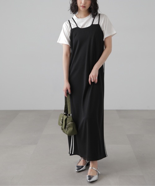 FREE'S MART（フリーズマート）の「サイドラインキャミワンピース（ワンピース・レディース・ネイビー/ブラック・SMALL/MEDIUM）」の3枚目の写真