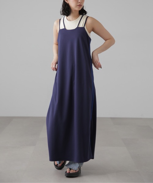 FREE'S MART（フリーズマート）の「サイドラインキャミワンピース（ワンピース・レディース・ネイビー/ブラック・SMALL/MEDIUM）」の13枚目の写真