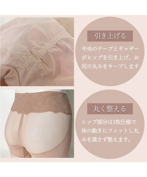 BRADELIS NEWYORK（ブラデリスニューヨーク）の「メッシュシアーライトガードル ブラデリス 補正下着 補整（ショーツ・レディース・モカ/ブラック・LL/L/M/S）」の6枚目の写真