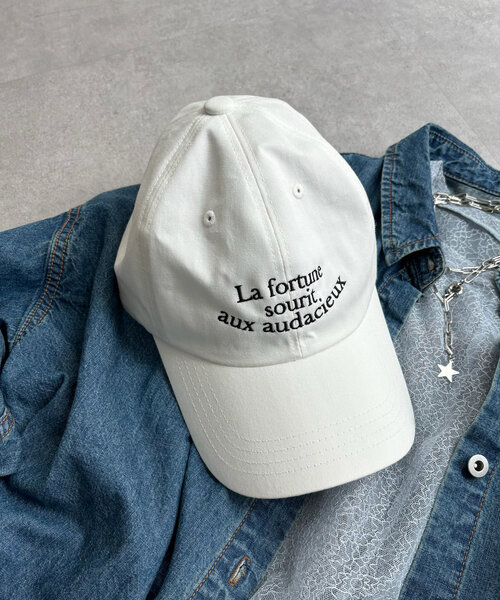 DouDou(ドゥドゥ)の「3段刺繍ロゴキャップ(キャップ・レディース・グリーン/ブラック/ホワイト/ベージュ・FREE)」の5枚目の写真