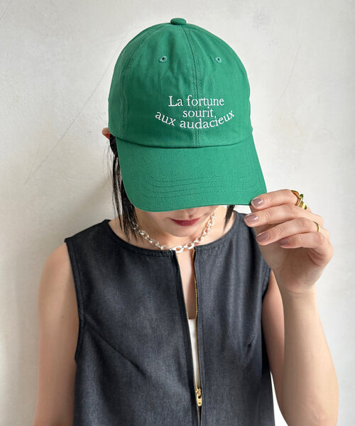 DouDou(ドゥドゥ)の「3段刺繍ロゴキャップ(キャップ・レディース・グリーン/ブラック/ホワイト/ベージュ・FREE)」の12枚目の写真