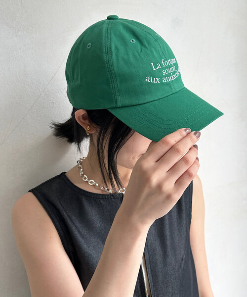 DouDou(ドゥドゥ)の「3段刺繍ロゴキャップ(キャップ・レディース・グリーン/ブラック/ホワイト/ベージュ・FREE)」の13枚目の写真