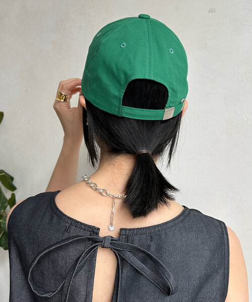 DouDou(ドゥドゥ)の「3段刺繍ロゴキャップ(キャップ・レディース・グリーン/ブラック/ホワイト/ベージュ・FREE)」の14枚目の写真