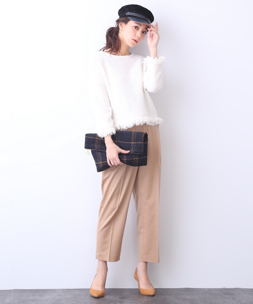 Rouge vif（ルージュヴィフ）の「フリンジニット（ニット/セーター・レディース・ベージュ/オフホワイト・FREE）」の8枚目の写真