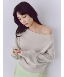 FRAY I.D（フレイアイディー）の「FOXカシミアオフショルプルオーバー（ニット/セーター）」