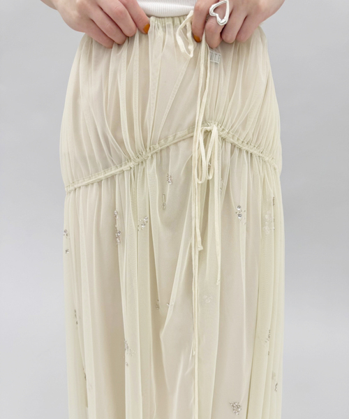 セール】ビーズ チュールスカート（スカート）｜EDIT. FOR LULU