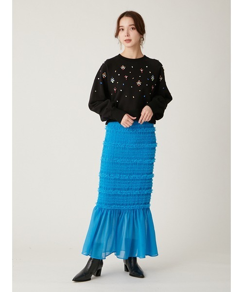 LILY BROWN（リリーブラウン）の「[L.B CANDY STOCK]CANDYビジュースウェット（スウェット・レディース・ブラック/グレー/オフホワイト・FREE）」の8枚目の写真