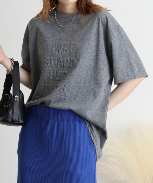 エー・エヌ・エル A.N.L エンボスロゴTシャツ （チャ） A.N.L エンボスロゴTシャツ（Tシャツ/カットソー）｜a.n.l