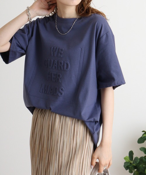 エー・エヌ・エル A.N.L エンボスロゴTシャツ （チャ） A.N.L エンボスロゴTシャツ（Tシャツ/カットソー）｜a.n.l