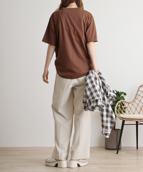 エー・エヌ・エル A.N.L エンボスロゴTシャツ （チャ） A.N.L エンボスロゴTシャツ（Tシャツ/カットソー）｜a.n.l
