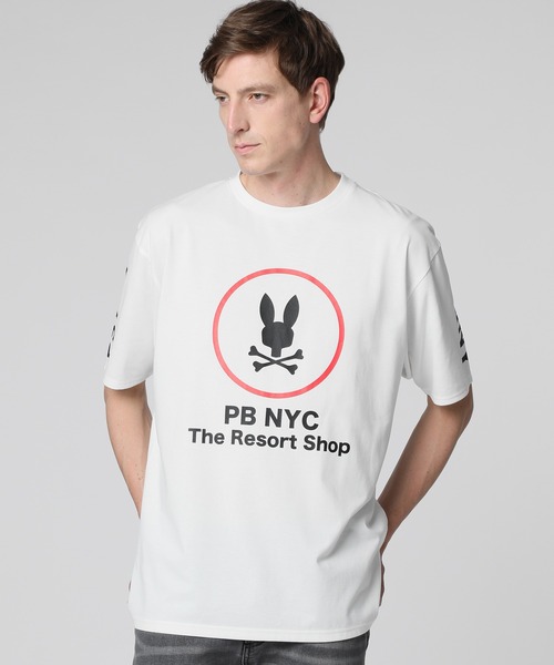 Psycho Bunny（サイコバニー）の「[WEB限定]スーベニアアートワーク Tシャツ（Tシャツ/カットソー・メンズ・ライトブルー/ブラック/ホワイト・SMALL/X-LARGE/LARGE/MEDIUM）」の2枚目の写真
