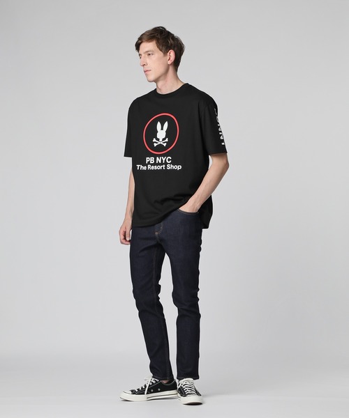 Psycho Bunny（サイコバニー）の「[WEB限定]スーベニアアートワーク Tシャツ（Tシャツ/カットソー・メンズ・ライトブルー/ブラック/ホワイト・SMALL/X-LARGE/LARGE/MEDIUM）」の6枚目の写真